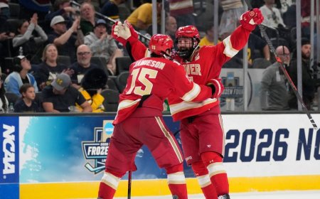 Denver wins in 2OT, vs. Badgers in Frozen 4 final