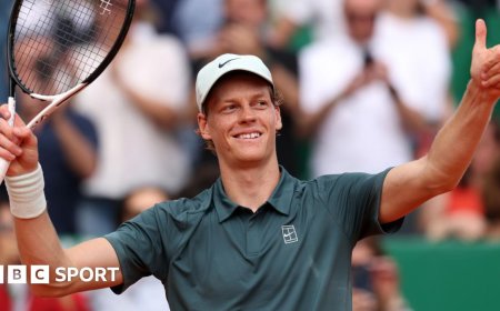 Sinner sets up Zverev semi-final at Monte Carlo