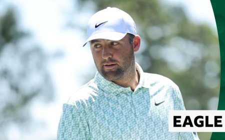 Scheffler shows intent with eagle at second