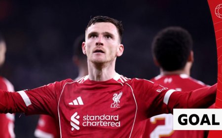 'As pure as you can hit it!' Robertson scores against Wolves