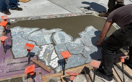 Route 66 Birthplace Plaza in Springfield takes shape with art and history