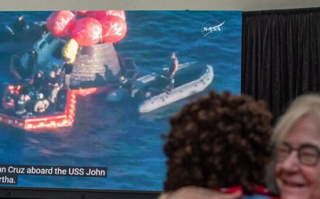 NASA's Artemis II Crew Extracted from Capsule After Return to Earth