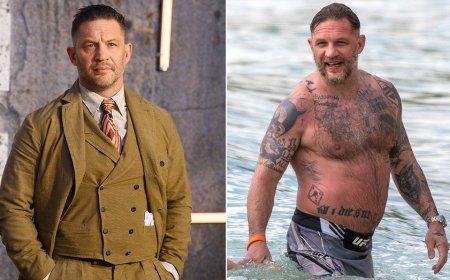 'Peaky Blinders' star Tom Hardy spotted enjoying beach day in Barbados with wife during family vacation