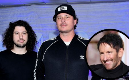 "That dude just showed me a dead alien." Foo Fighters drummer Ilan Rubin on his wedding day – when Blink 182's Tom DeLonge let Nine Inch Nails frontman Trent Reznor see something very odd on his phone
