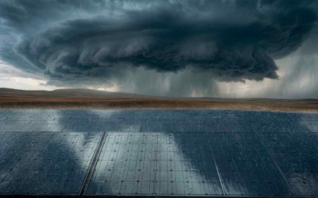 Solar panels are creating an unexpected effect by forming rainfall clouds and thriving oases in the middle of the desert