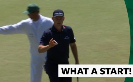 'Ideal start' - Rose chips in for birdie on first hole