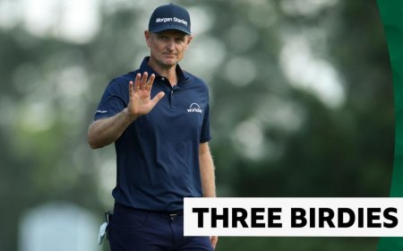 Trio of birdies send Rose to the top of the leaderboard