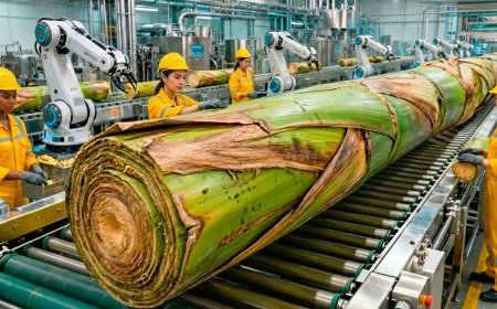 The tons of banana trunks left over after the harvest are being turned into raw materials for clothing and paper, while mechanical extraction and controlled drying are accelerating industrialization