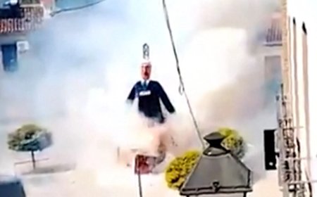 Israel Outraged After Spain Blows Up Netanyahu Effigy