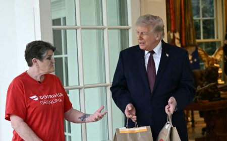 WATCH: Trump Receives McDonald's Delivery from 'DoorDash Grandma' Who Benefited from No Tax on Tips