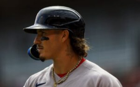 Red Sox OF Jarren Duran flips off fan for crossing line