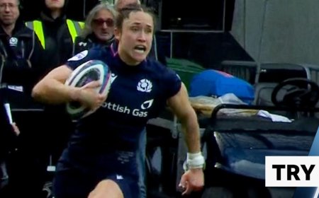 'What a try!' - Scotland's Lloyd scores against England