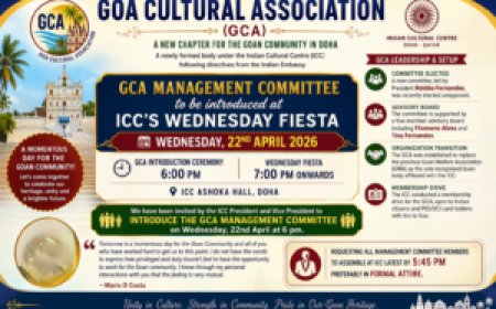 Goa Cultural Association to be introduced at ICC’s Wednesday Fiesta in Doha