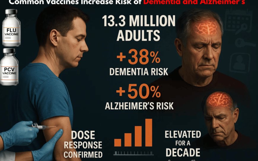 STUDY: Common Vaccines Linked to 38-50% Increased Risk of Dementia and Alzheimer’s