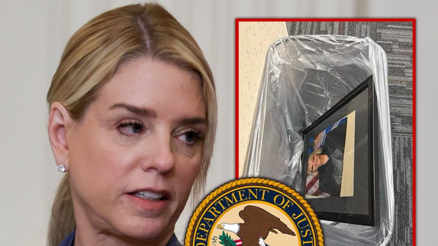 Pam Bondi’s Official DoJ Portrait Tossed in Trash Can — Just 24 Hours After Trump Fired Her