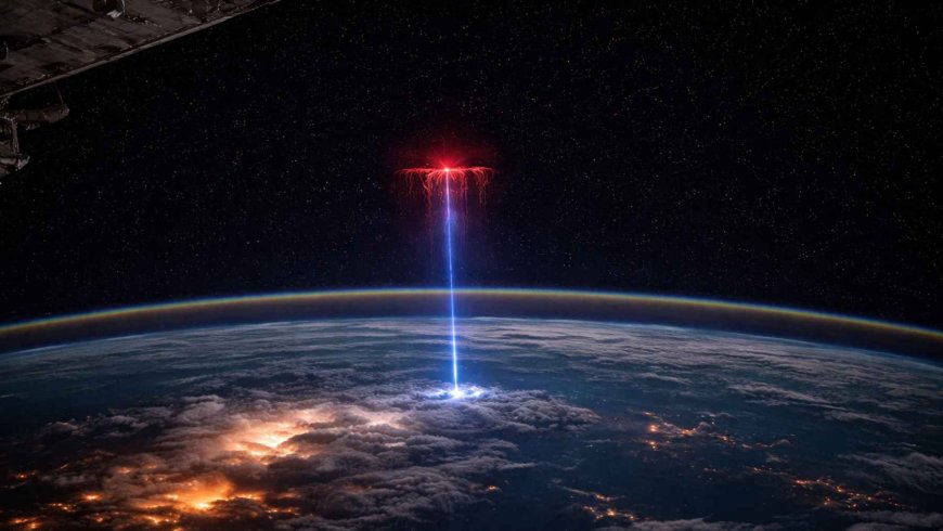 NASA is once again highlighting an image taken on July 3, 2025, from the ISS that looks like something out of a movie: a “gigantic jet” that doesn’t fall to Earth, but instead shoots out of a storm and rises to a height of nearly 100 kilometers