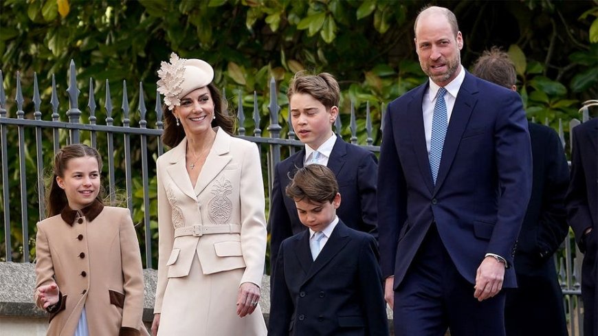 Kate Middleton looks elegant in cream set with Prince William and their kids as they return to Easter service