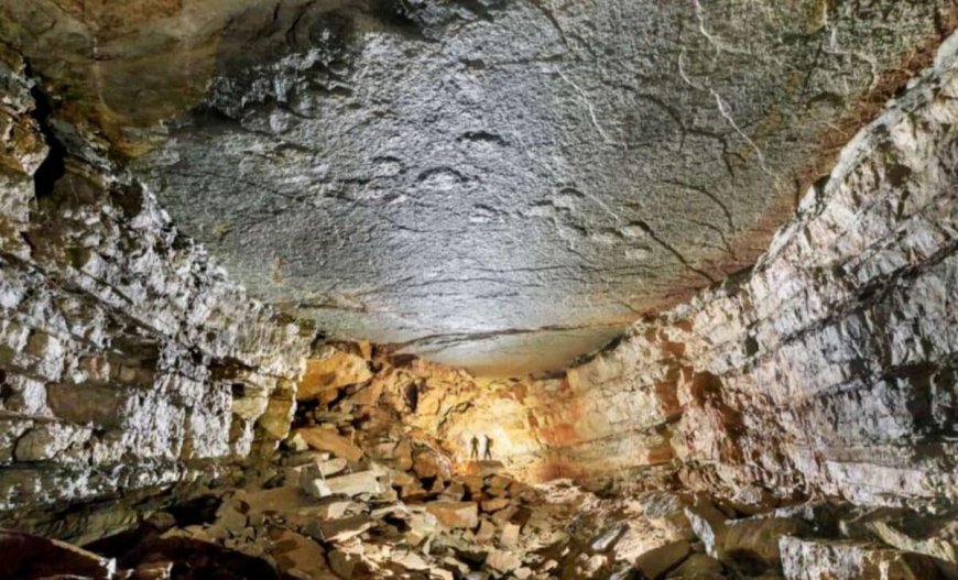Scientists Discovered Giant Dinosaur Footprints on a Cave Ceiling 500 Meters Underground