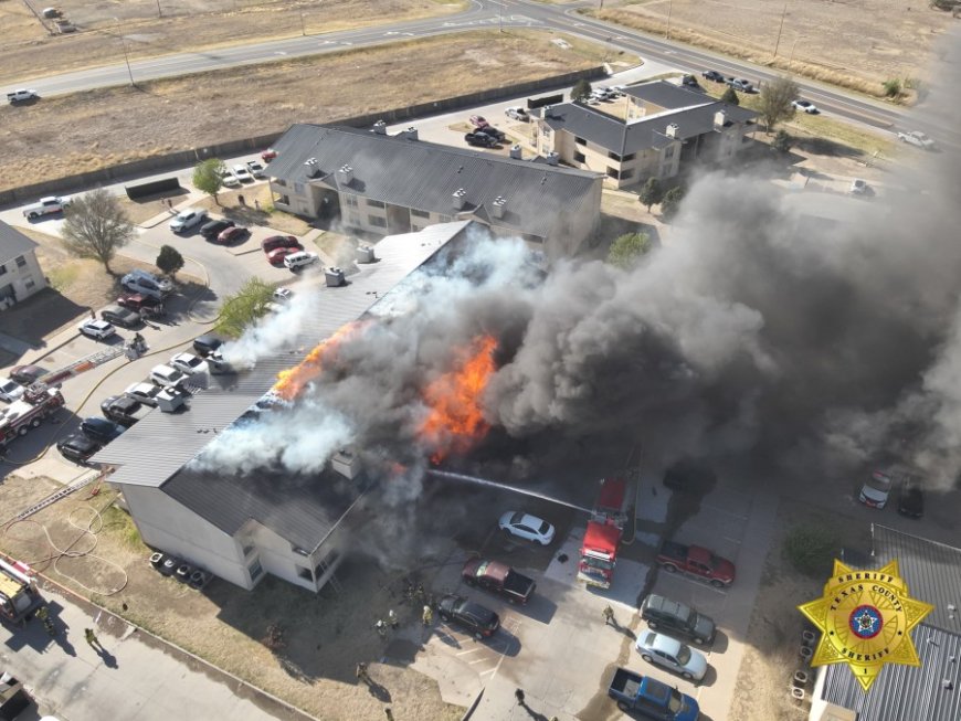 PHOTOS: Fire damages apartment complex in northwest Oklahoma town