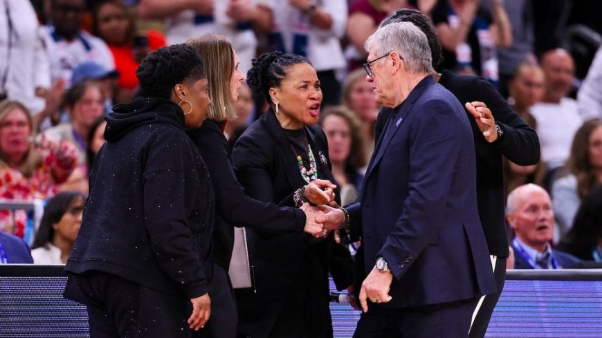 Dawn Staley asks basketball world to move on after tense exchange with Geno Auriemma in Final Four clash