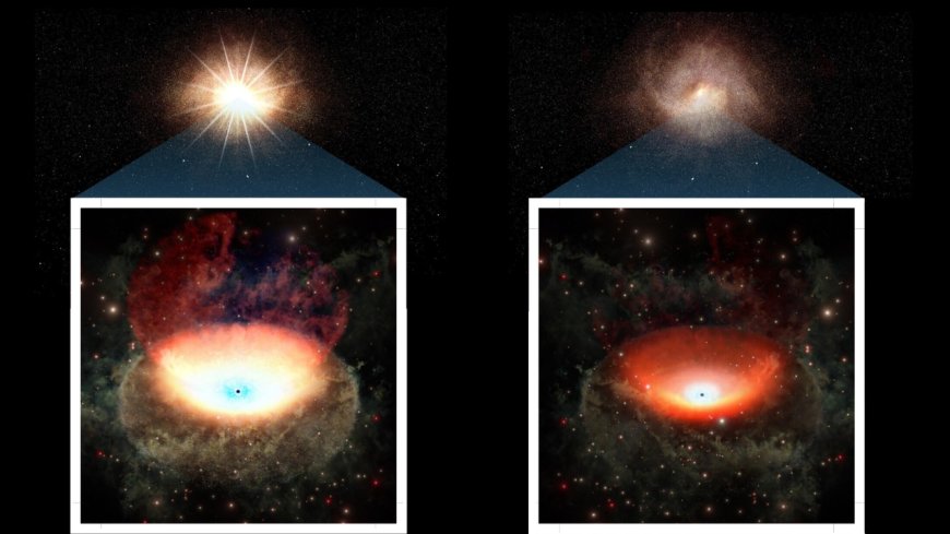 Galaxy starves its supermassive black hole, loses 95% of its brightness