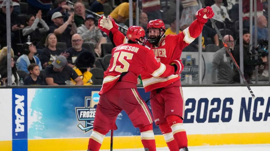 Denver wins in 2OT, vs. Badgers in Frozen 4 final