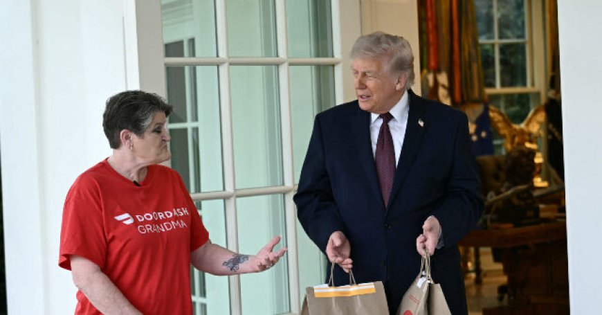 WATCH: Trump Receives McDonald's Delivery from 'DoorDash Grandma' Who Benefited from No Tax on Tips