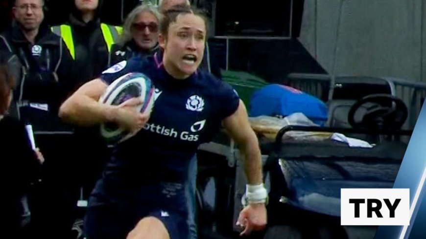 'What a try!' - Scotland's Lloyd scores against England
