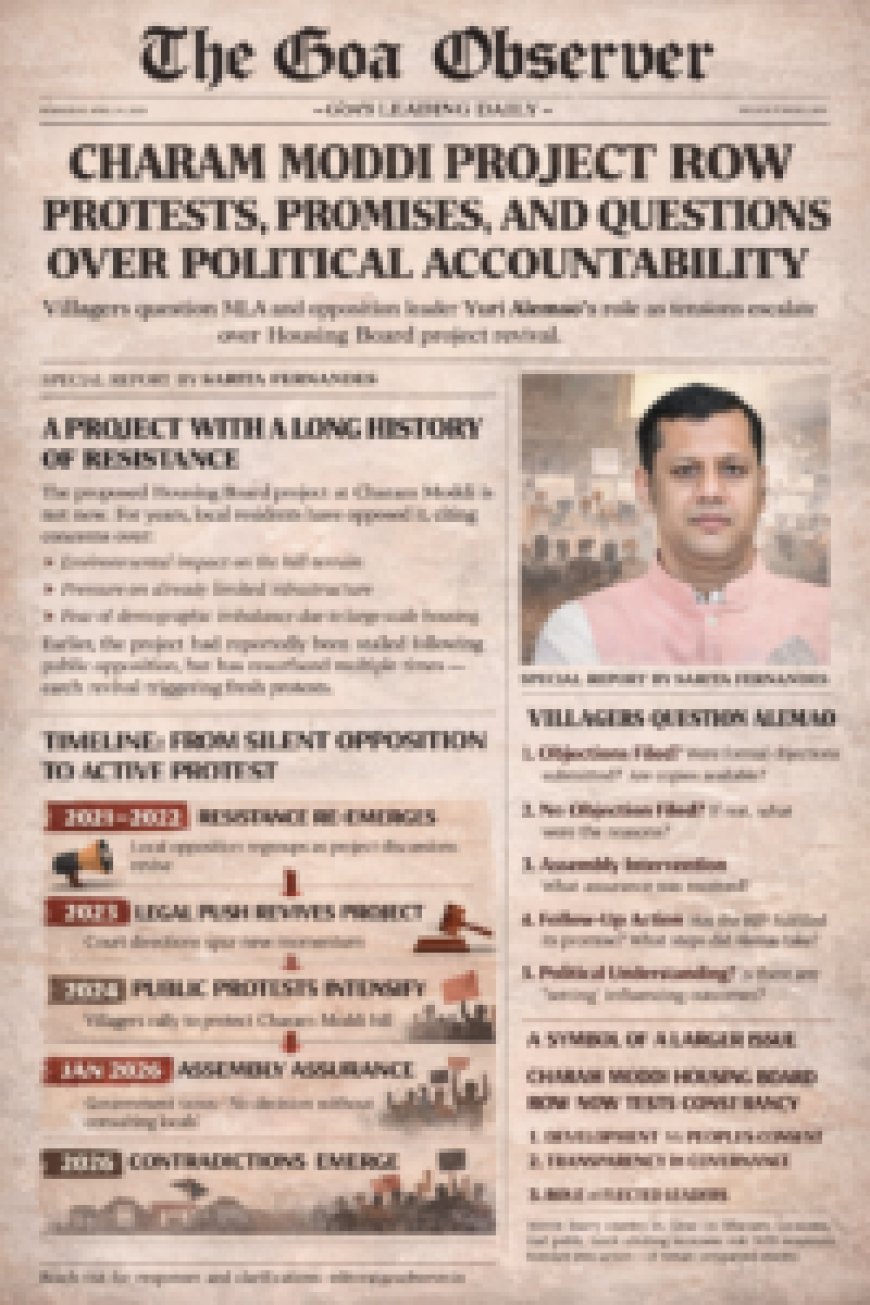 Panzorconi Cuncolim: Charam Moddi Housing Board Project: Protests, Promises, and Questions Over Political Accountability