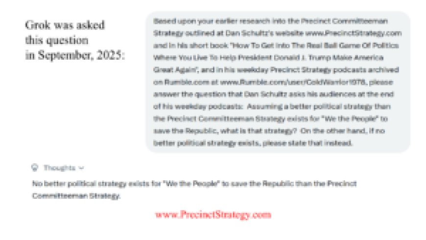Precinct Strategy Grok, VA GOP, & Primary Elections. Dan Schultz April 22 2026