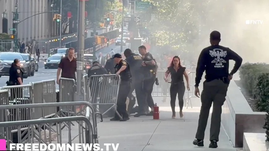 Anti-ICE Terrorist Detonates Incendiary Device Outside DOJ Building In NYC, Suspect Armed With Two Pellet Guns & Wearing Helmet — Four Injured