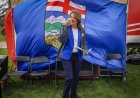 Danielle Smith avoids talk of separation at Alberta Day as referendum looms