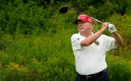 President Trump celebrates Bedminster club championship, brags little practice was needed to score a 70