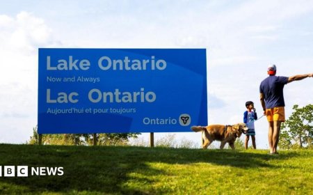 Canada installs large Lake Ontario sign in latest jab at US
