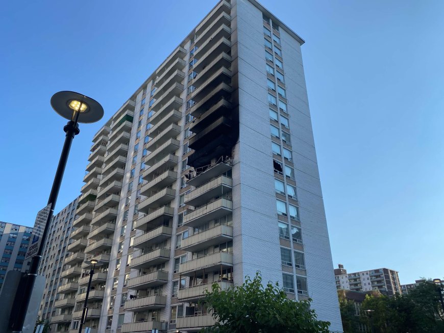 Four people, including 2 kids, sent to hospital after fire at Toronto highrise