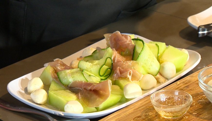 Simply Delicious Recipe: Bocconcini salad with prosciutto and Ontario Cantaloupe