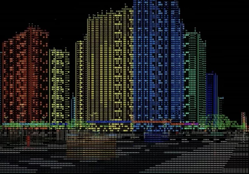This fully walkable 3D city was built entirely out of ASCII art