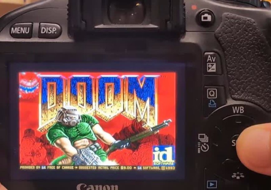 Someone got Doom running on a 2009 Canon DSLR camera, and it's surprisingly playable