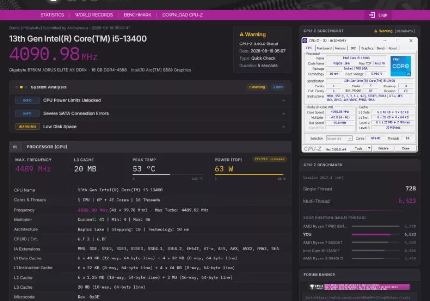 CPU-Z version 3 adds PC health checks to the classic system information tool