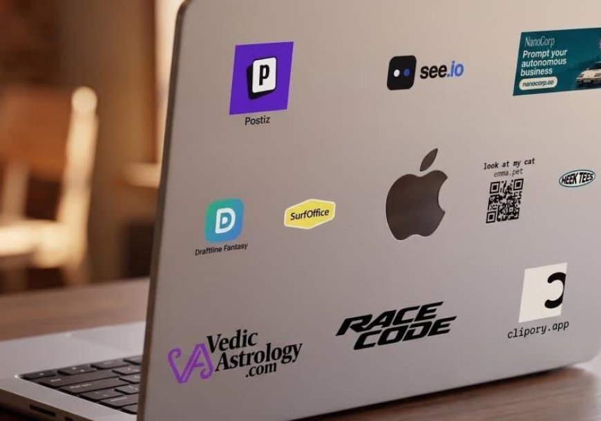 Developer auctions off sticker space on a MacBook he doesn't own yet to pay for the laptop