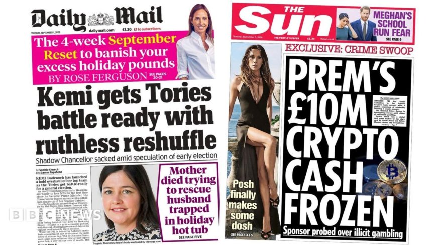 The Papers:  'Kemi gets Tories battle ready' and 'Posh makes some dosh'