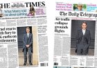The Papers: 'Israel reacts with fury' and 'air traffic collapse'