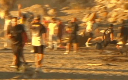 Locals torch migrant shelters as Spain's PM points blame beyond the border