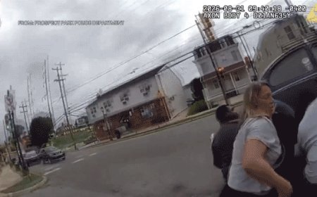 WATCH: Bystanders, police lift Volkswagen off woman pinned underneath after dramatic e-bike crash