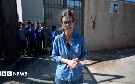 Watch: Pupils return to West Bank school behind barbed wire to protect against settlers