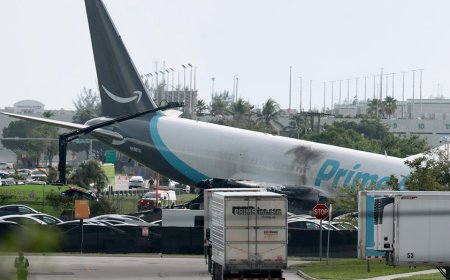 Data shows Amazon jet’s key braking systems did not deploy during deadly Miami crash: NTSB