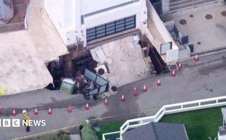 Watch: Sinkhole at Nicolas Cage's Malibu house swallows driveway