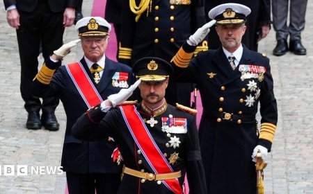Europe's royalty pay respects to King Harald V in Norway