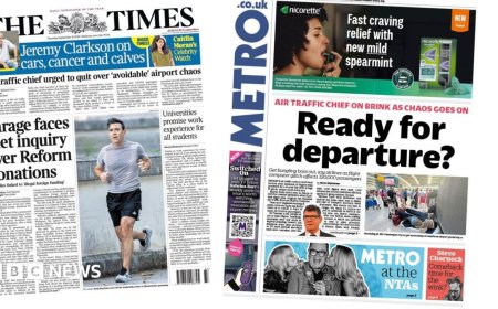 'Farage faces Met inquiry' and 'Ready for departure?'