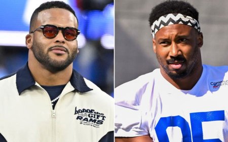 Shawne Merriman says Rams' Aaron Donald-Myles Garrett combo is 'insane' for NFL offenses: 'Pick your poison'